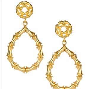Lisi Lerch “Kate” Bamboo brass EUC earrings